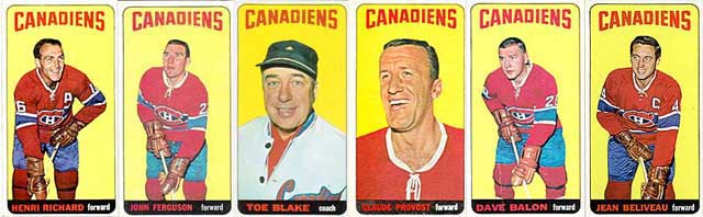 Tall Boy Hockey Cards - Montreal Canadiens
