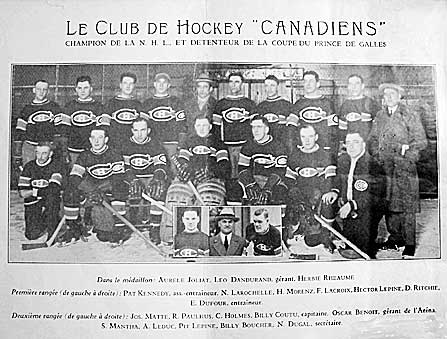 1925-26 Montreal Canadiens Team Photo 