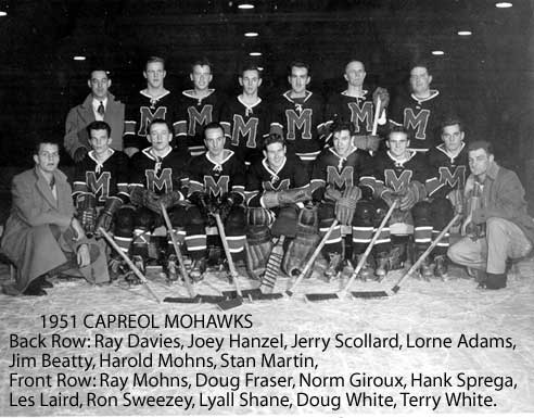 Harold Mohns and the 1951 Capreol Mohawks