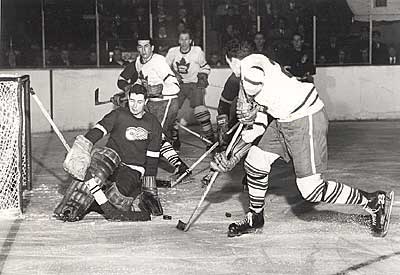 Glenn Hall, 1950's Detroit Red Wings